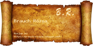 Brauch Rózsa névjegykártya
